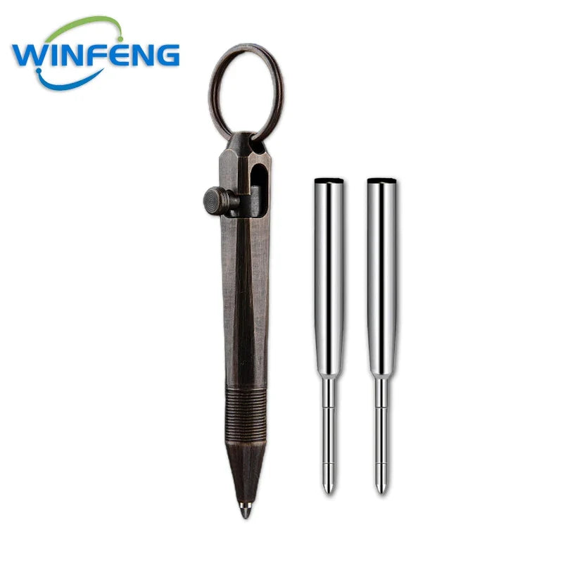 Tactical Mini Pen  Brass Keychain Self-Defense Tool - Product detail 5