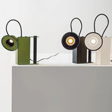 Modern LED Table Lamp  Magnetic Adjustable Head Red Metal - Product detail 4