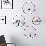 Modern Wall Candle Holder  Geometric Circle Design - Product detail 4