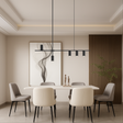 Modern Linear Pendant Light  Black Aluminum LED Track Design - Product showcase