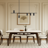 Modern Linear Pendant Light  Black Aluminum LED Track Design - Product example