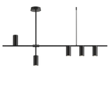 Modern Linear Pendant Light  Black Aluminum LED Track Design - Product detail 4