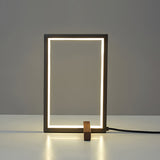 Modern LED Table Lamp  Copper Frame with Walnut Accents - Product detail 7