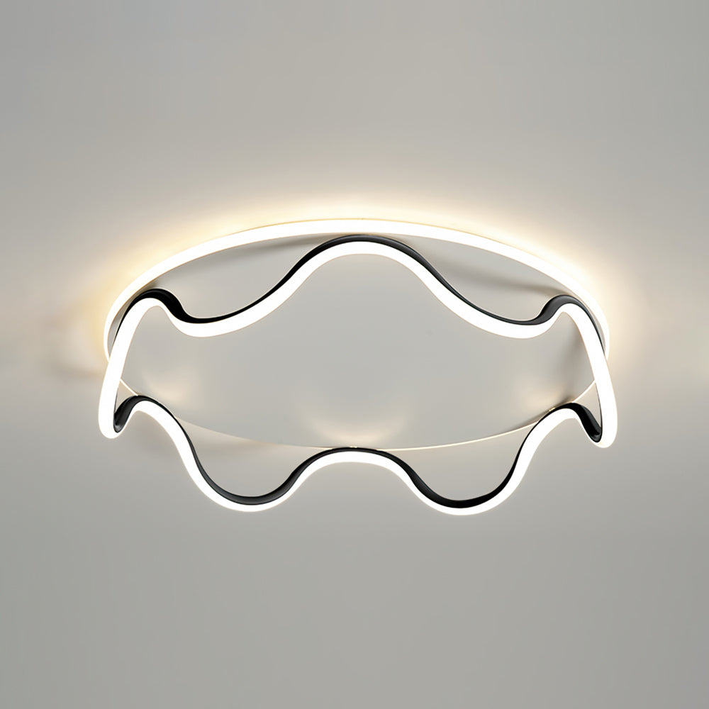 Modern Ceiling Light  Wave Design LED Panel - Detailed view
