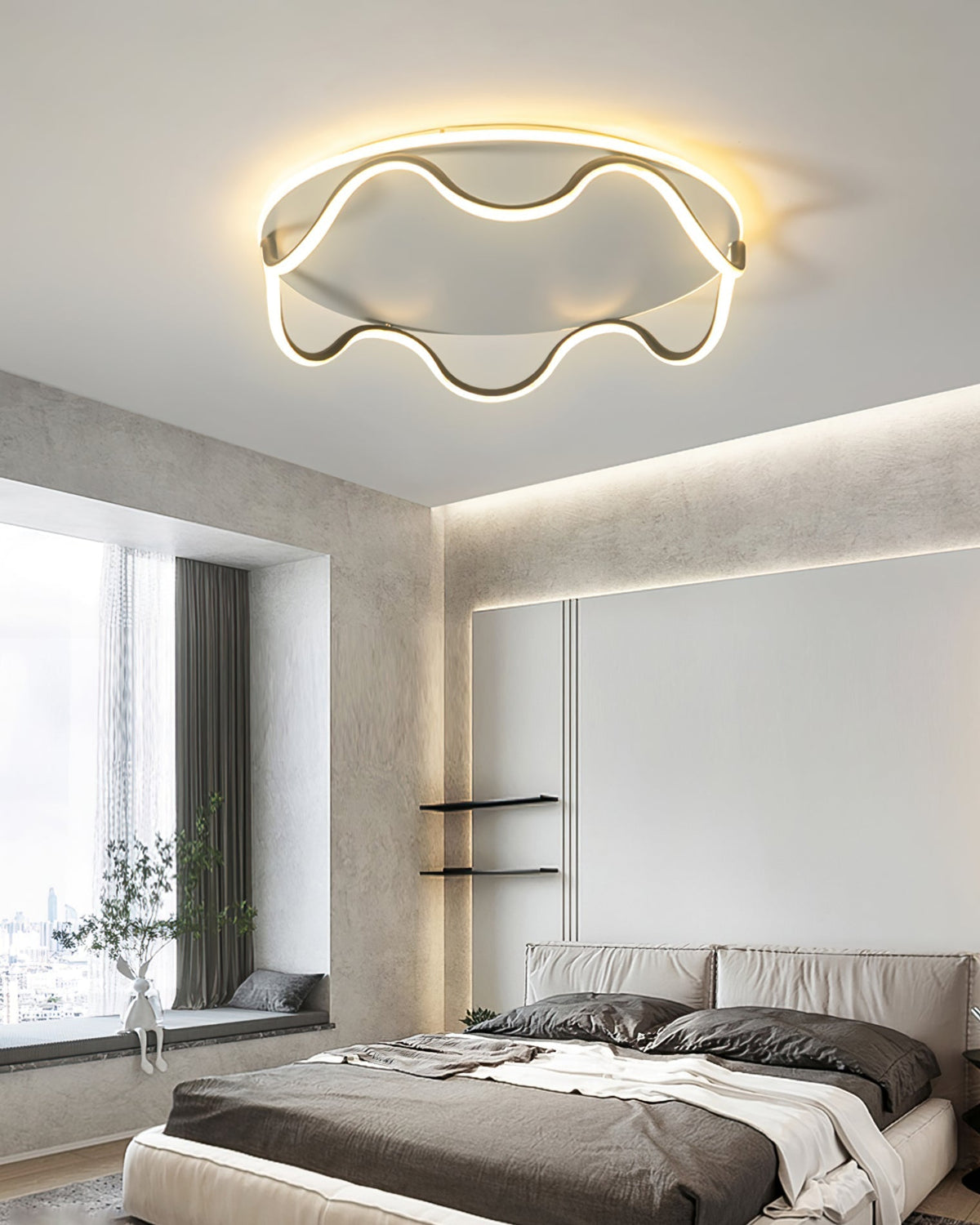 Moden Led Lighting Ceiling Modern Ceiling Light Wave Design LED Panel - Product detail 6