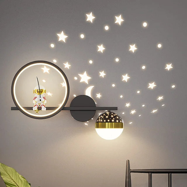 Kids Star Wall Light  LED Moon Projector Lamp - Detailed view