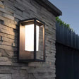 Modern Outdoor Wall Light  Black Aluminum Frame With Frosted Glass - Product detail 5
