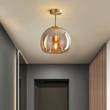 Modern Glass Ceiling Light  Smoke Globe Shade - Product detail 4