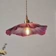 Floral Pendant Light  Rose Glass Petal Design - Product showcase