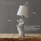 Art Deco Dog Table Lamp  Black White Animal Design - Product detail 10