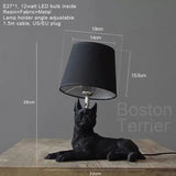 Art Deco Dog Table Lamp  Black White Animal Design - Product detail 5