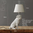Art Deco Dog Table Lamp  Black White Animal Design - Product detail 6