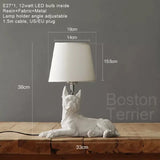 Art Deco Dog Table Lamp  Black White Animal Design - Product detail 12