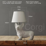 Art Deco Dog Table Lamp  Black White Animal Design - Product detail 8