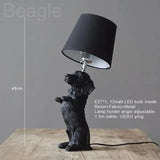 Art Deco Dog Table Lamp  Black White Animal Design - Product detail 11