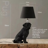 Art Deco Dog Table Lamp  Black White Animal Design - Product detail 7