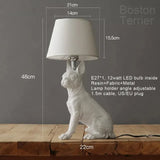 Art Deco Dog Table Lamp  Black White Animal Design - Product detail 13