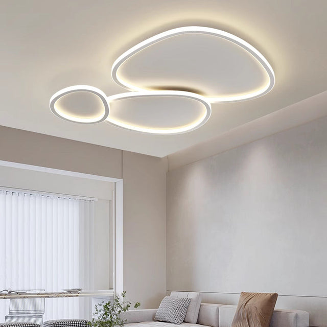 Modern LED Ceiling Light  Three Ring Geometric Design - Product showcase