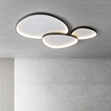 Modern LED Ceiling Light  Three Ring Geometric Design - Detailed view
