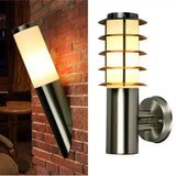 Outdoor Wall Light  Brushed Stainless Steel LED Sconce - Product example