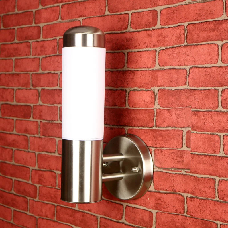 Outdoor Wall Light  Brushed Stainless Steel LED Sconce - Detailed view