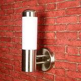Outdoor Wall Light  Brushed Stainless Steel LED Sconce - Detailed view