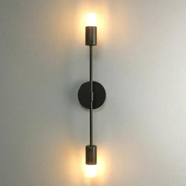 Modern Twin Wall Sconce  Black Metal Linear Design - Product detail 7