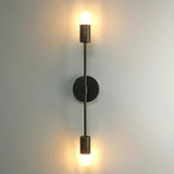 Modern Twin Wall Sconce  Black Metal Linear Design - Product detail 7