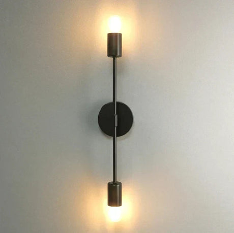 Modern Twin Wall Sconce  Black Metal Linear Design - Product detail 7