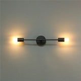 Modern Twin Wall Sconce  Black Metal Linear Design - Product detail 4