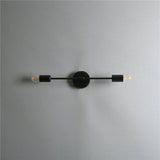 Modern Twin Wall Sconce  Black Metal Linear Design - Product detail 5