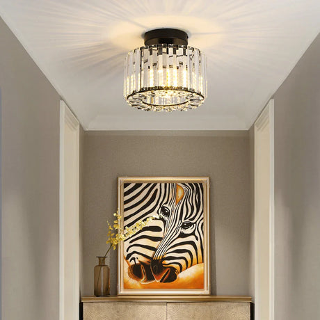 Modern Crystal Ceiling Light  Glass Prism Design - Product showcase