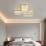 Modern LED Ceiling Light  Geometric Gold Frame Design - Product showcase