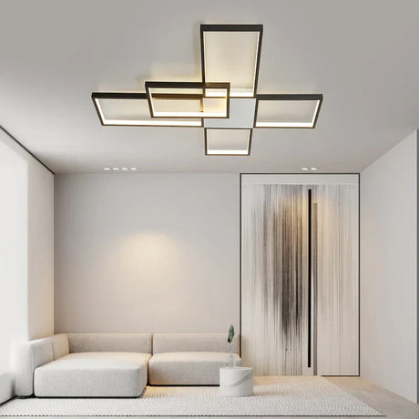 Modern LED Ceiling Light  Geometric Gold Frame Design - Product detail 5
