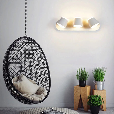 Modern Wall Sconce  Triple Adjustable LED Light Heads - Product showcase