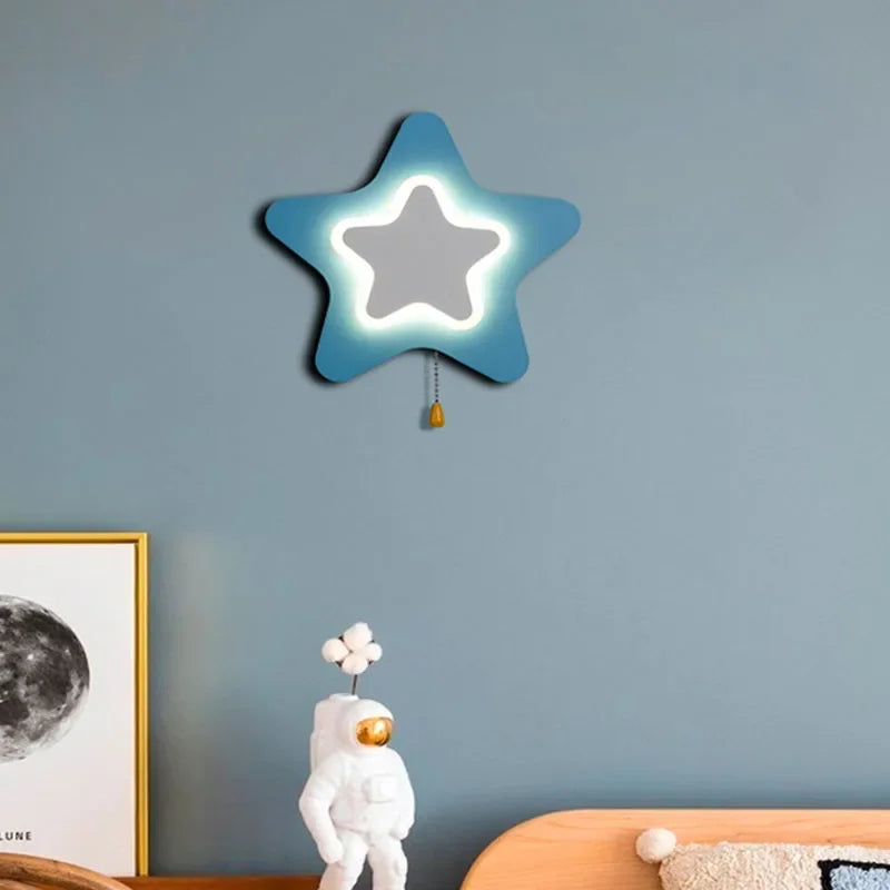 Star LED Wall Light  Soft Glow Kids Room Lamp - Product showcase