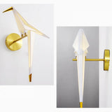 Origami Wall Light  Paper Crane LED Design With Gold Accents - Product detail 4