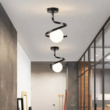 Modern Spiral Ceiling Light  Gold Metal Globe Design - Product detail 4