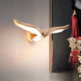 Modern Seagull Wall Light  Golden Metal Bird Design - Product example