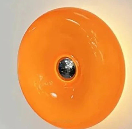 Modern Glass Wall Light  Orange Circular Shade Design - Product detail 4