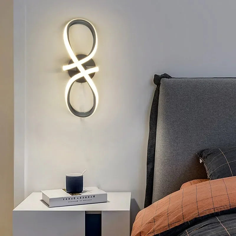 Modern LED Wall Light  Curved Gold Design - Product example