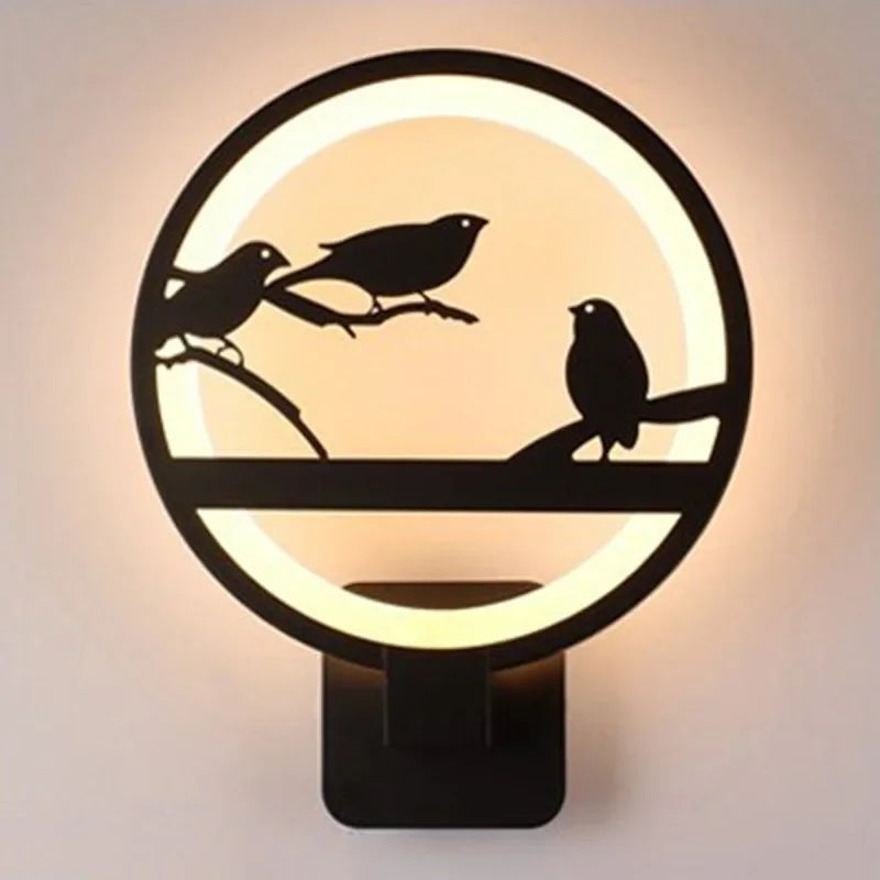 Modern LED Wall Light  Forest Wildlife Silhouette Design - Product example
