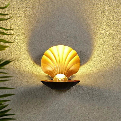 Coastal Wall Light  Gold Shell Sconce Design - Product showcase