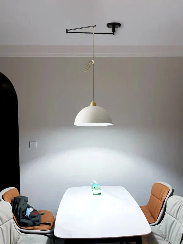 Modern Adjustable Pendant Light  Swing Arm Dome Shade - Product detail 4