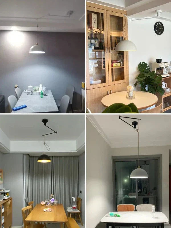 Modern Adjustable Pendant Light  Swing Arm Dome Shade - Product detail 5