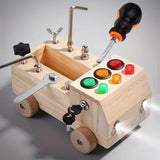 Montessori Busy Board  LED Traffic Light Learning Set With Tools - Product showcase
