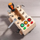 Montessori Busy Board  LED Traffic Light Learning Set With Tools - Product example