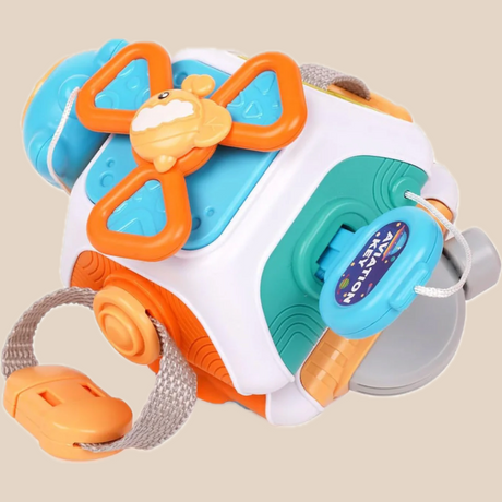 Interactive Learning Cube  6-Activity Sensory Development Toy - Product showcase