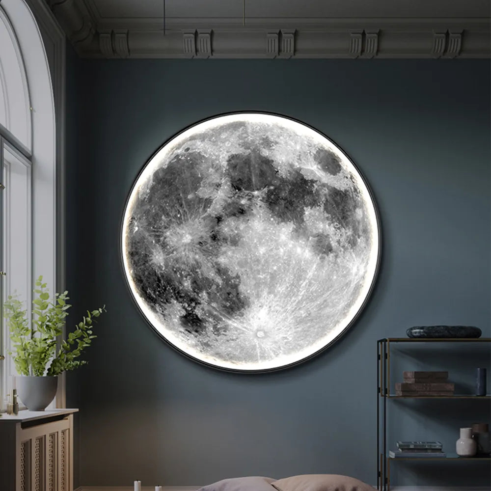 Moon Wall Light  LED Celestial Glow Design - Detailed view