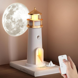 Lighthouse Moon Lamp  3D Projection Night Light With Bluetooth Speaker - Detailed view
